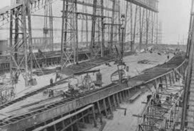 The keel of the Titanic was laid.