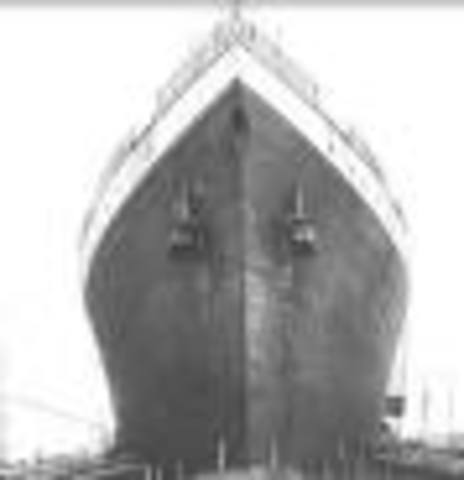 The hull of the Titanic was successfully launched.
