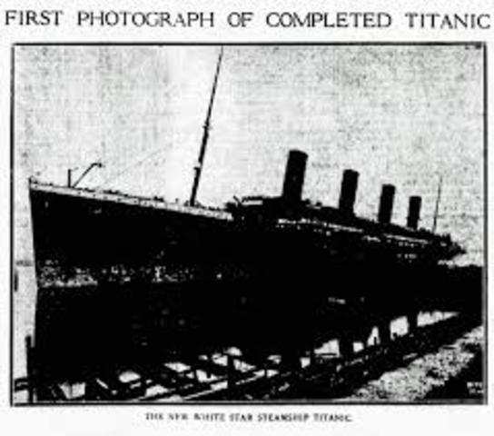 The fitting of the Titanic was completed.