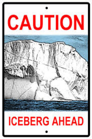 Seven iceberg warnings were received throughout the day.