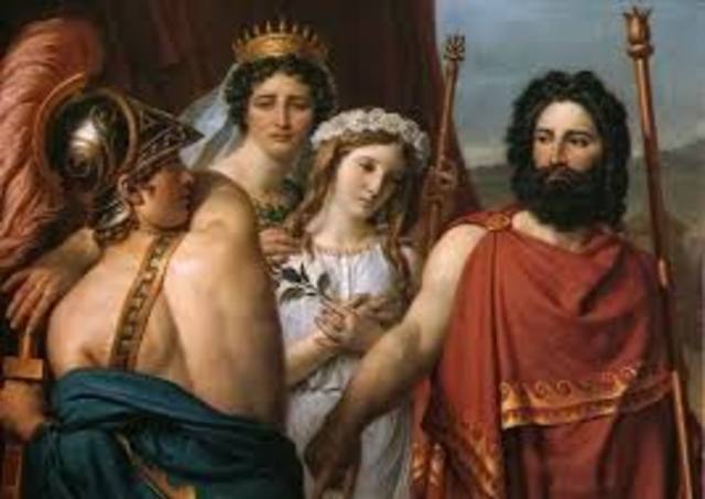 Agamemnon steals Achilles maiden as revenge