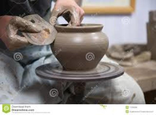 aparicion de la rueda del alfarero