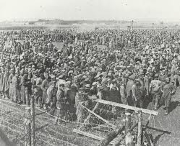 Russian troops liberate the first concentration camp, at Majdanek.