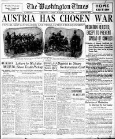 Austria declared war on Serbia