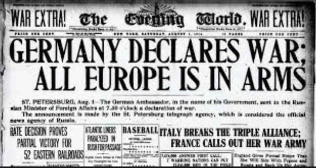 Germany declared war on Russia
