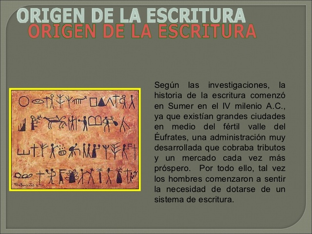 Escritura IV Milenio A.C.