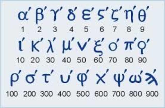 La numeración Jónica o alfabética(griegos)