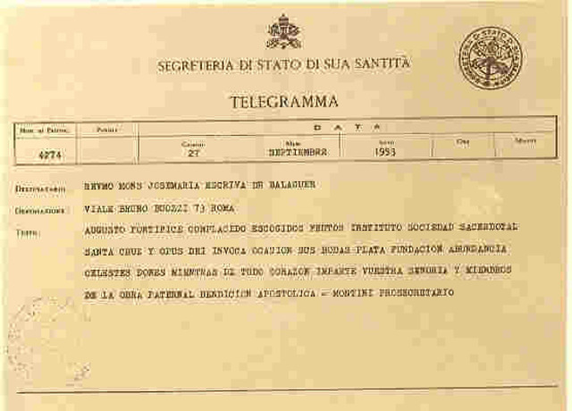 Creación del telegrama