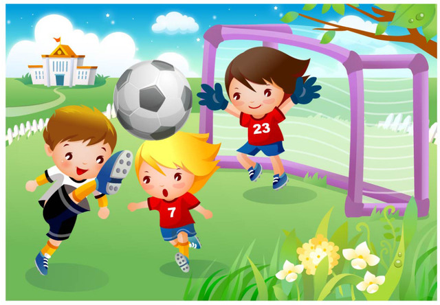 I practice soccer with the school's team in March