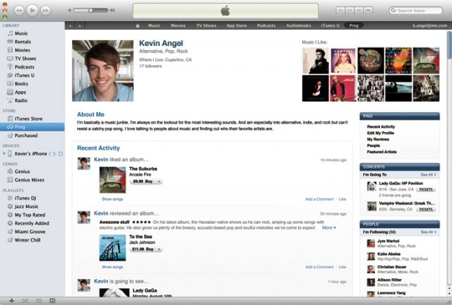 iTunes 10: Social Networking