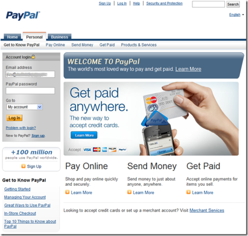 PayPal Website Launch