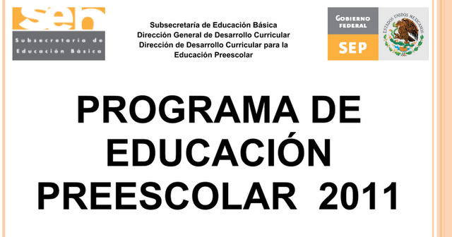 El departamento de Educación preescolar pasa a ser la DIrección General de Educación Preescolar de la SEP