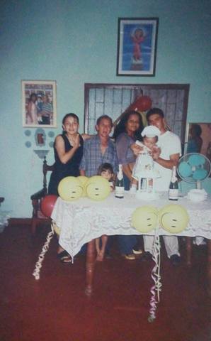 In 2002, it was my baptism, was my whole family gathered, I was the first baby to be baptized in the family.