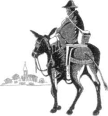 Mensajería vía caballos 1860