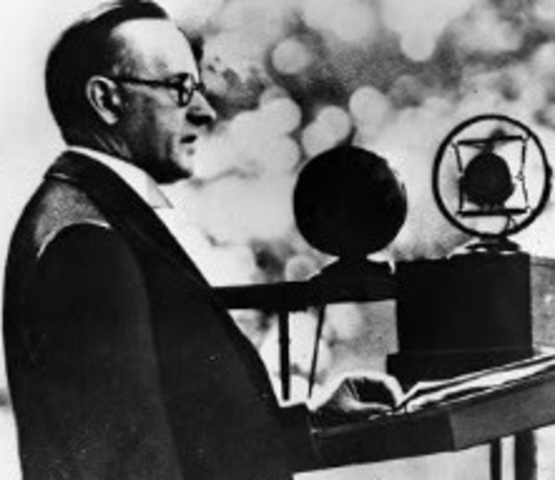 First political speech on radio