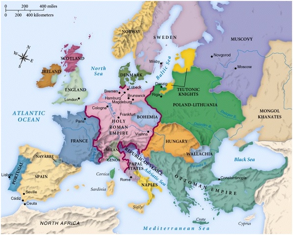 Europe during the 1500s.