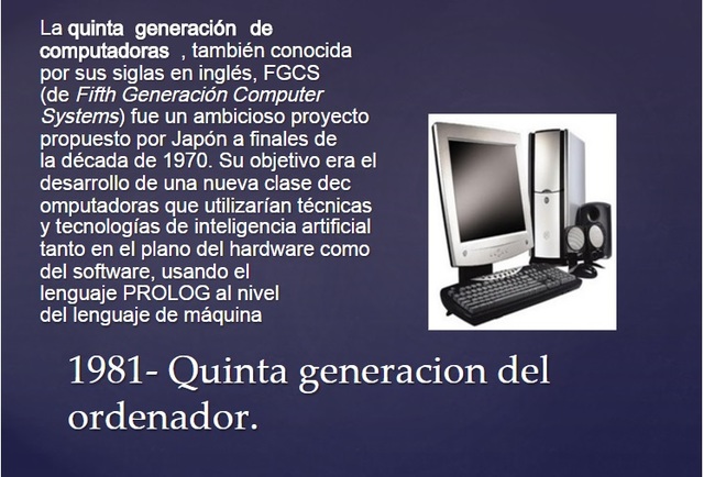 QUINTA GENERACION DE LOS COMPUTADORES