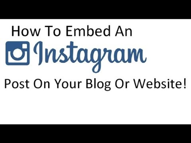 Instagram posts can be embedded