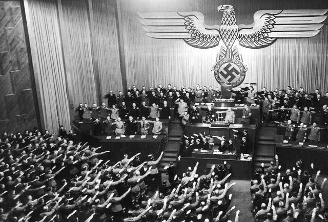 The Nazi party wins a majority in the Reichstag