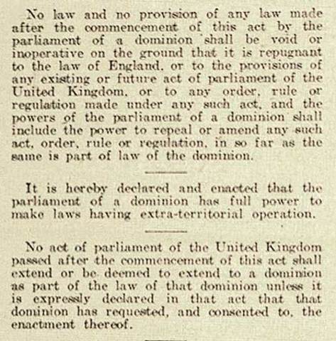 Statute of Westminster