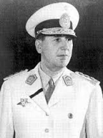 Derrocamiento del gobierno del general Juan D. Perón.