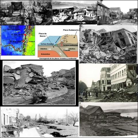 El gran terremoto de Valdivia, Chile.