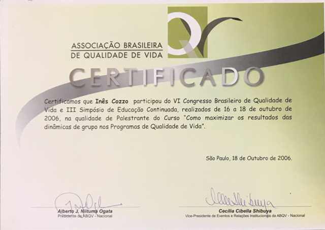 VI Congresso Brasileiro de Qualidade de Vida