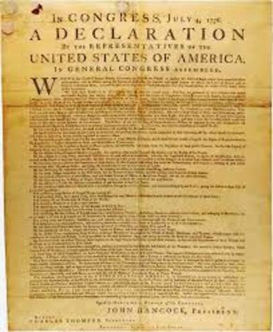 La declaración de independencia de Estados Unidos