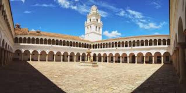Universidad Mayor  Real y Pontificia San Francisco Xavier de Chuquisaca en Sucre Bolivia.