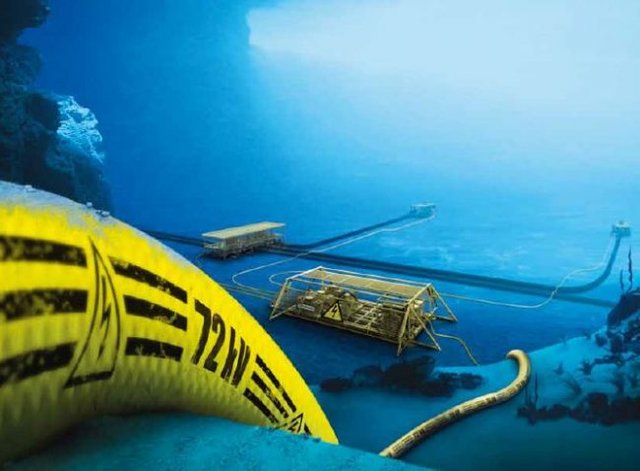 Instalación del primer cable submarino