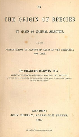 Publicacion El Origen de las Especies