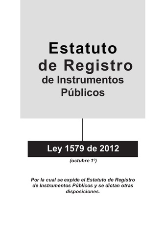 Ley 1579 de 2012