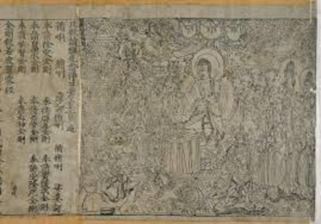 The Chinese produces the first sheets of paper