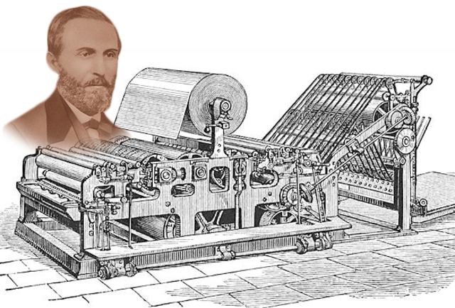 M.William Bullock of the US develops the web press