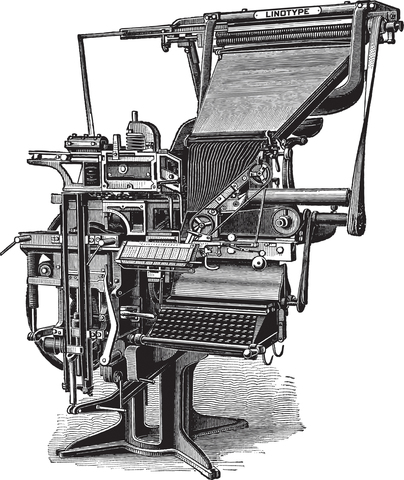The Linotype Machine was invented