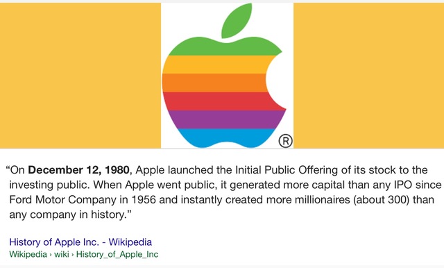 Apple Launches IPO