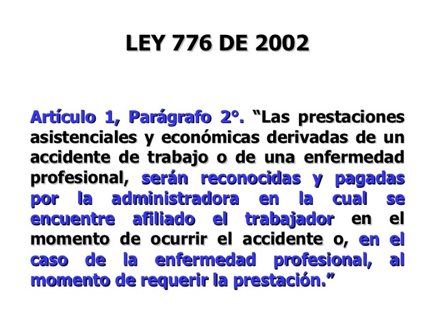 Ley 776 de 2002