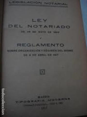 Ley Orgánica del Notariado y del Oficio de Escribano