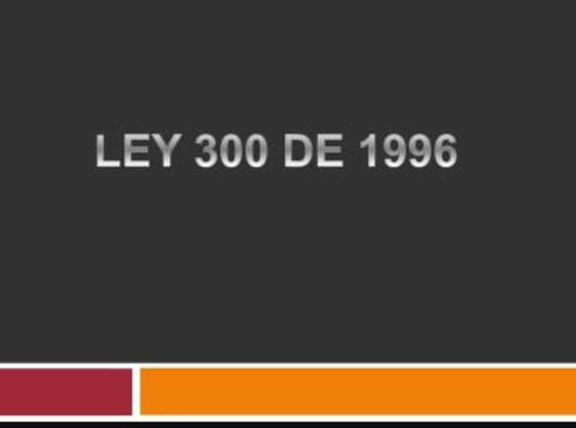 Ley 300 de 1996