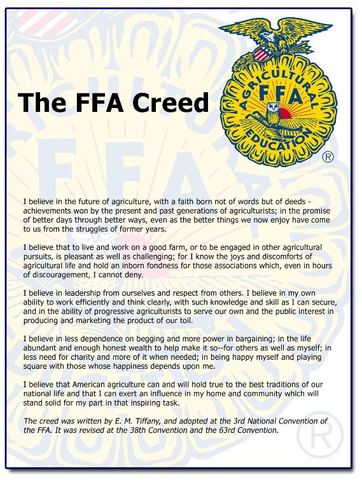 Official FFA Creed