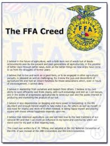 Official FFA Creed