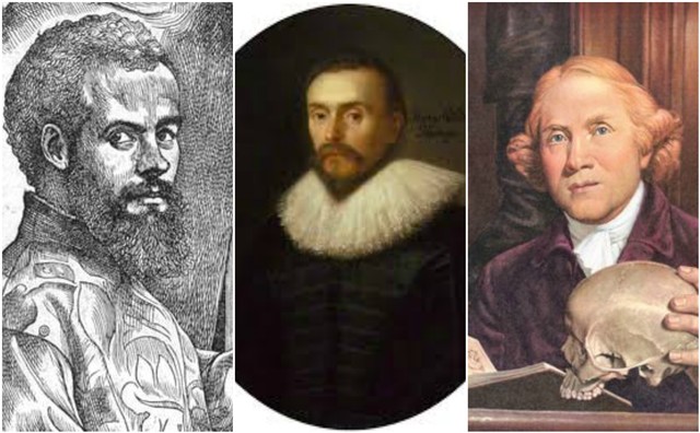 Vesalio, Harvey y John Hunter