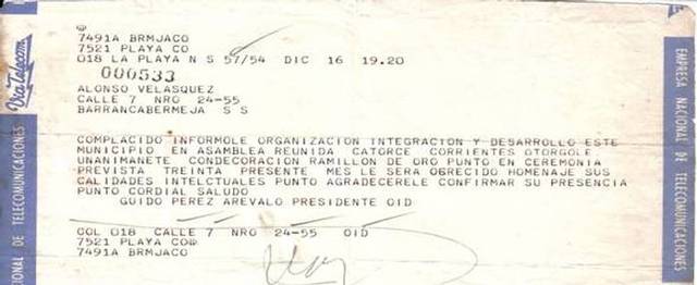 El primer mensaje telegráfico