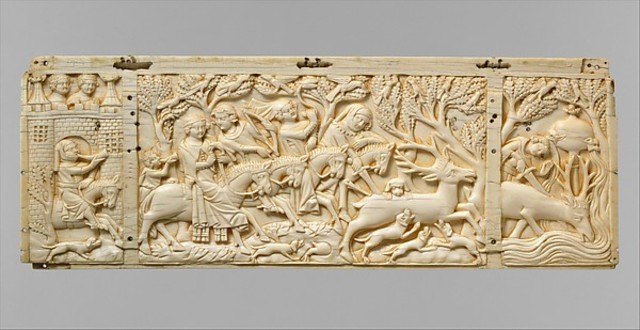 Panel with Hunting Scenes