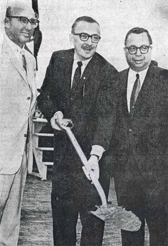 Construction of the new building on Chapel Ave. began