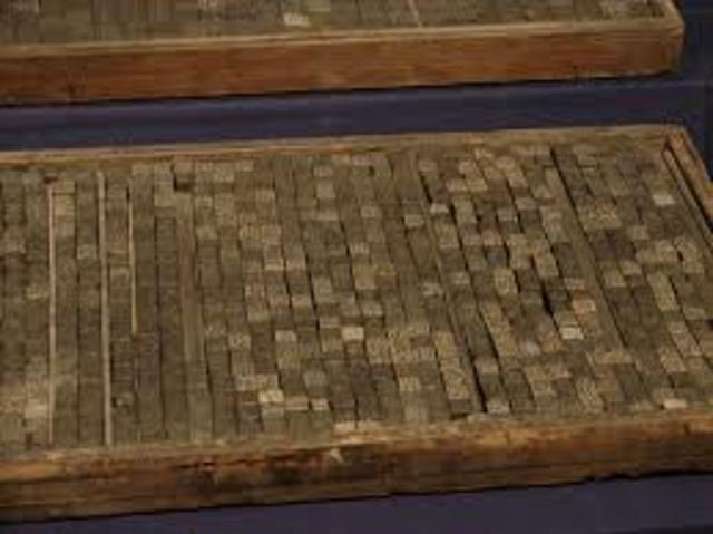 Los chinos utilizan tipos de imprenta móviles