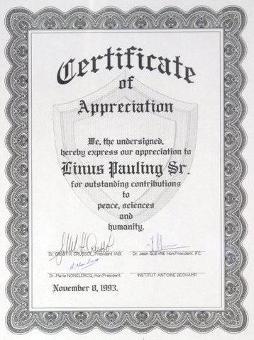 NFA Certificate Of Appreciation