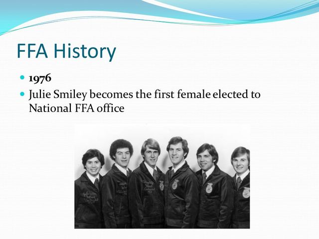 julie smiley: 1st female elected to national office