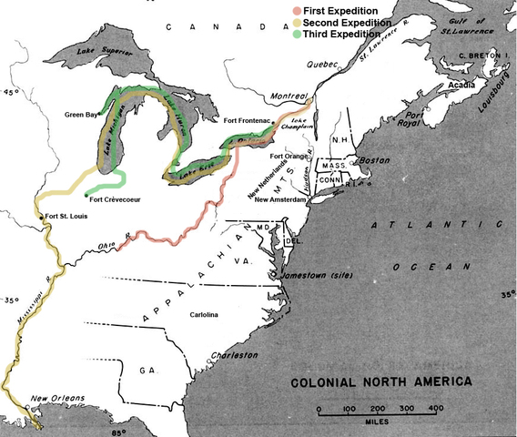 France claims Mississippi River Valley and names it Louisiana