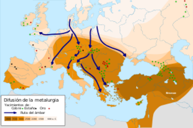 Las primeras pruebas de extracción metalúrgica proceden del yacimiento de Çatalhöyük en Anatolia (Turquía)
